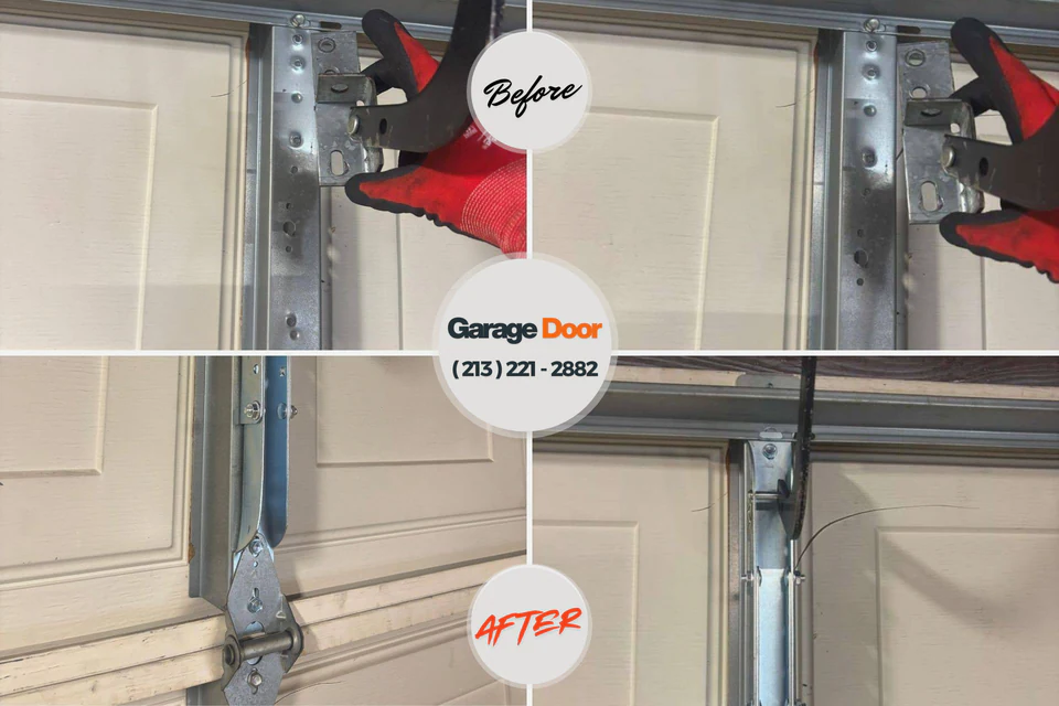 Before and after: garage door repair Charlotte Park, FL